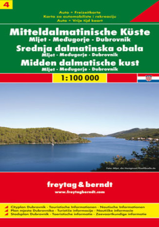Chorwacja cz.4 Mljet Medziugorie Dubrownik mapa 1:100 000 Freytag & Berndt