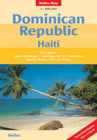 Dominikana, Haiti. Mapa samochodowa