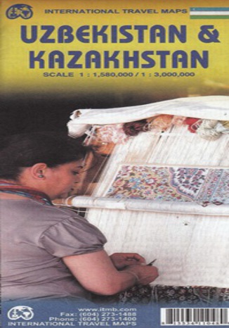 Uzbekistan i Kazakhstan, Mapa ITMB 1:580 000/ 1:3 000 000