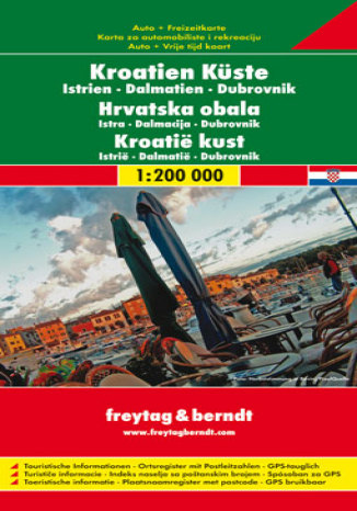 Wybrzeże Chorwacji. Mapa samochodowa