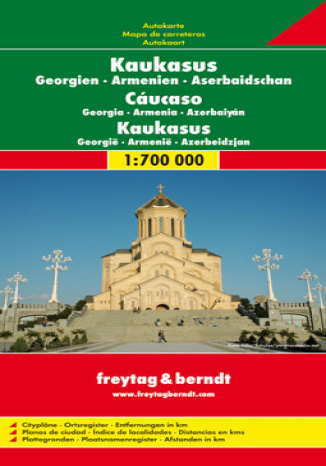Kaukaz. Gruzja, Armenia, Azerbejdżan. Mapa samochodowa