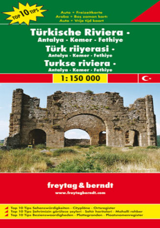 Turcja - Riwiera. Antalya-Kemer-Fethiye. Mapa samochodowa
