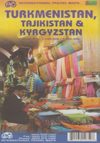 Turkmenistan, Tadżykistan i Kirgistan. ITMB Mapa 1:1 350 000 / 1:100 000 